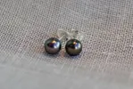 Pearl Studs - Black - 6-6.5mm sold by Sophie Divett Jewelry