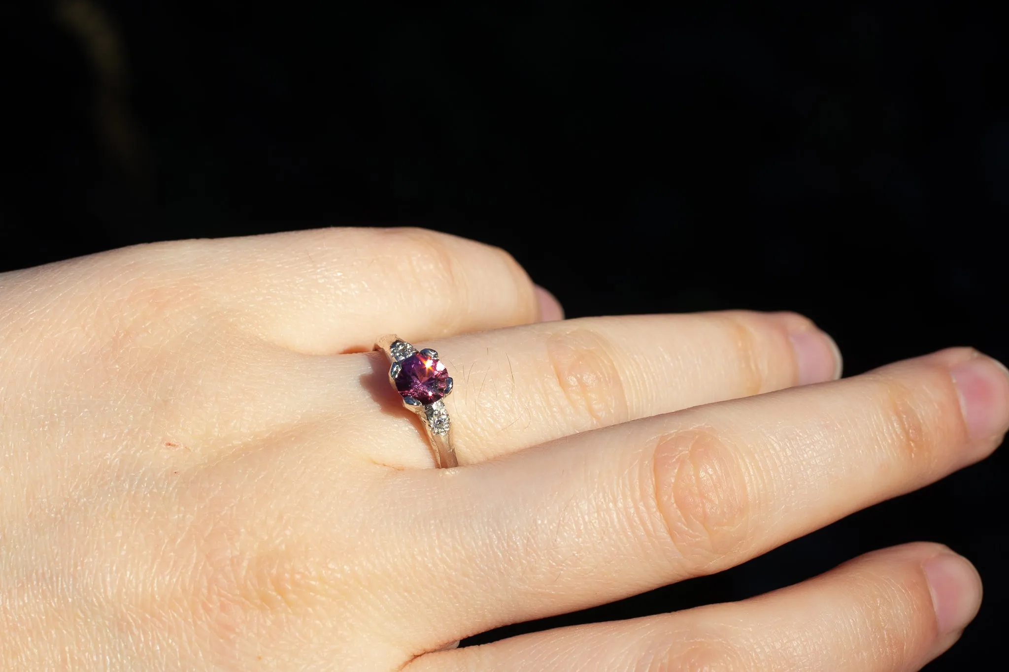 Mira Ring - 9ct White Gold with Pink Tourmaline sold by Sophie Divett Jewelry product image thumbnail 5