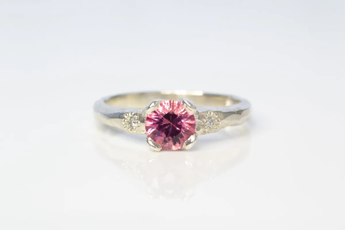 Mira Ring - 9ct White Gold with Pink Tourmaline sold by Sophie Divett Jewelry