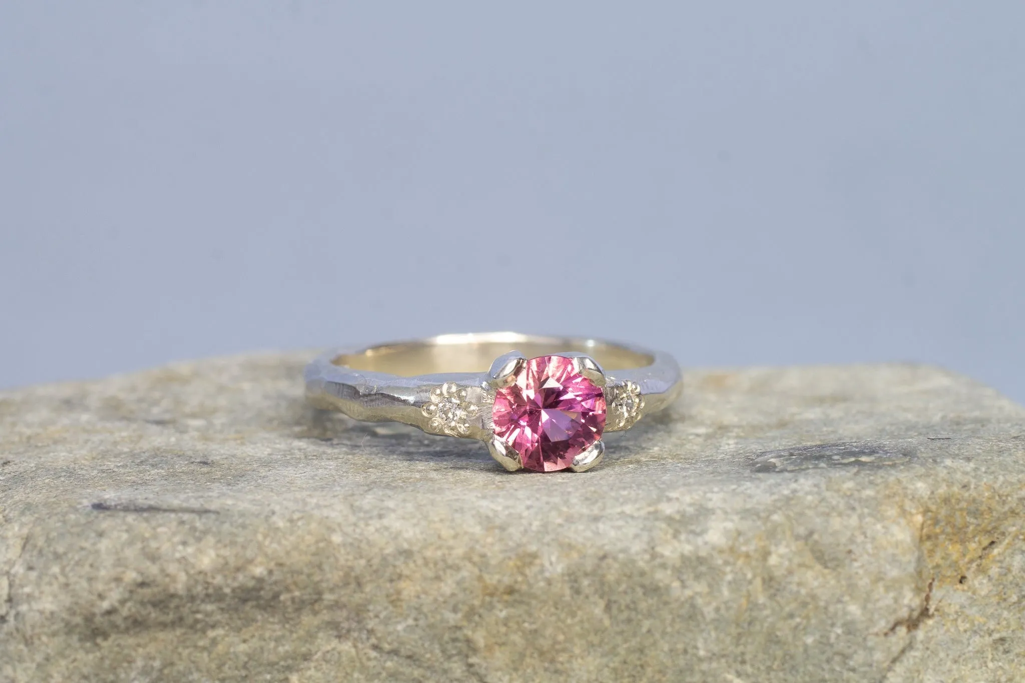 Mira Ring - 9ct White Gold with Pink Tourmaline sold by Sophie Divett Jewelry product image thumbnail 3