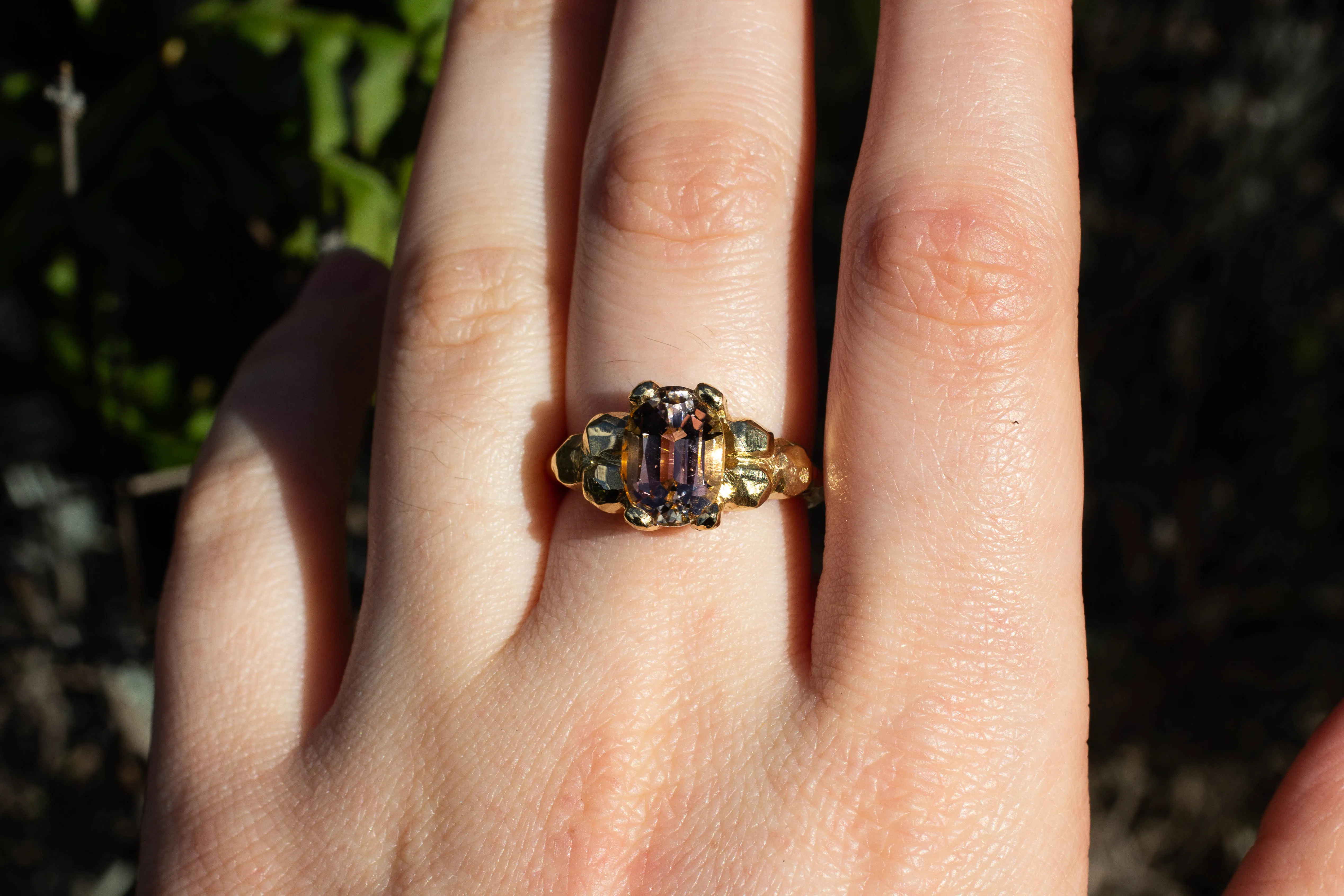 Bespoke Oasis Ring - 18ct Yellow Gold with Peach Tourmaline sold by Sophie Divett Jewelry product image thumbnail 4