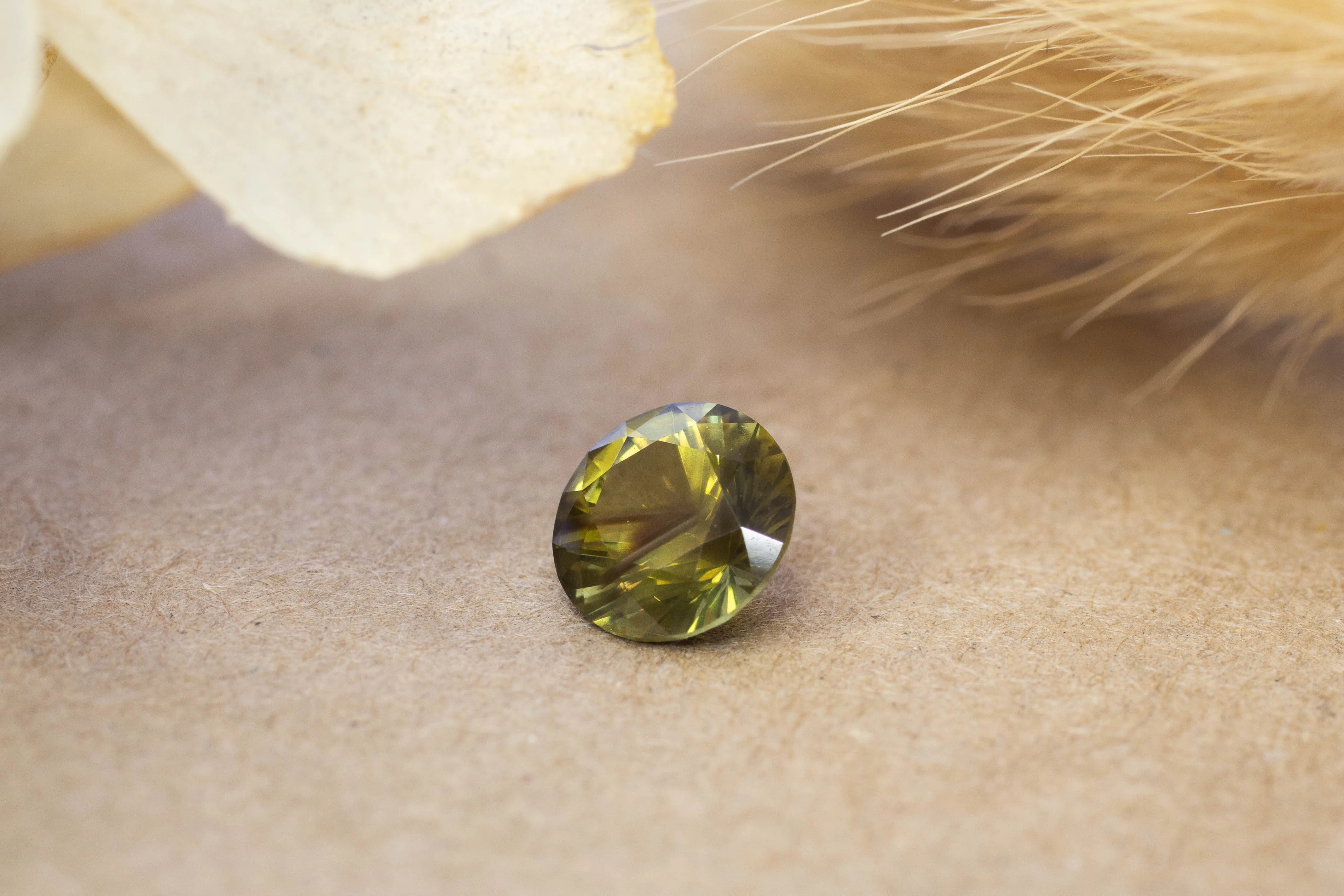 7mm Sapphire: 1.56ct Round - Green sold by Sophie Divett Jewelry product image thumbnail 2