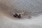 Pearl Studs - Black - 4-4.5mm sold by Sophie Divett Jewelry