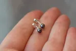 Pearl Studs - Black - 4-4.5mm sold by Sophie Divett Jewelry