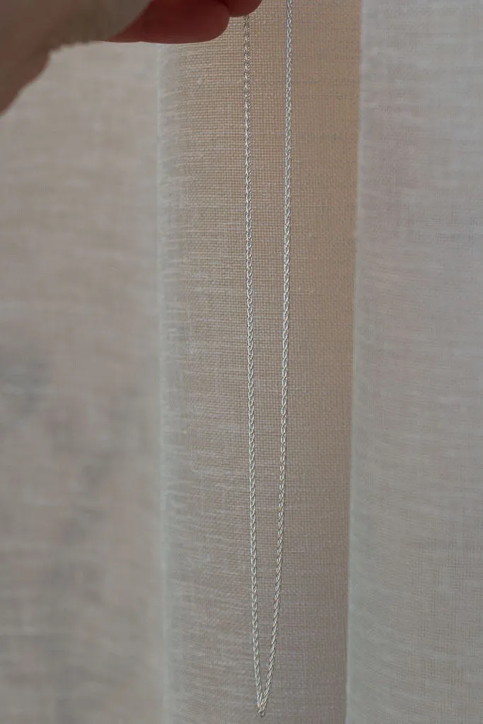 Wheat Chain Necklace - 2mm- Sterling Silver sold by Sophie Divett Jewelry product image thumbnail 4