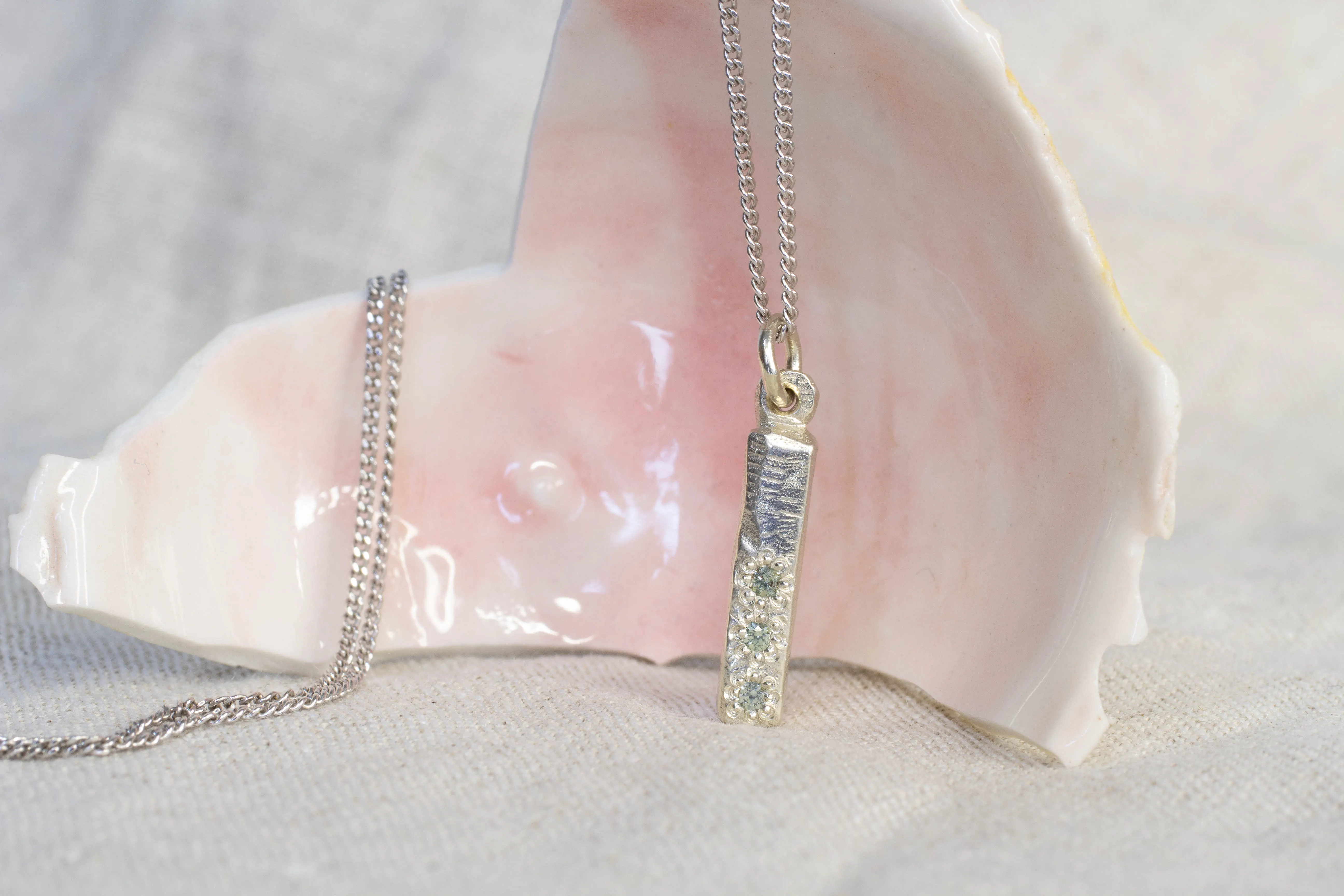 Pillar Pendant - White Gold sold by Sophie Divett Jewelry product image thumbnail 2