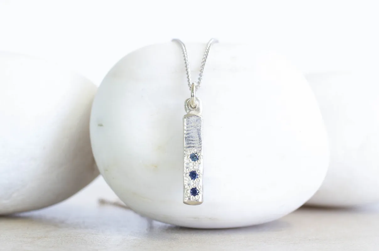 Pillar Pendant - White Gold sold by Sophie Divett Jewelry