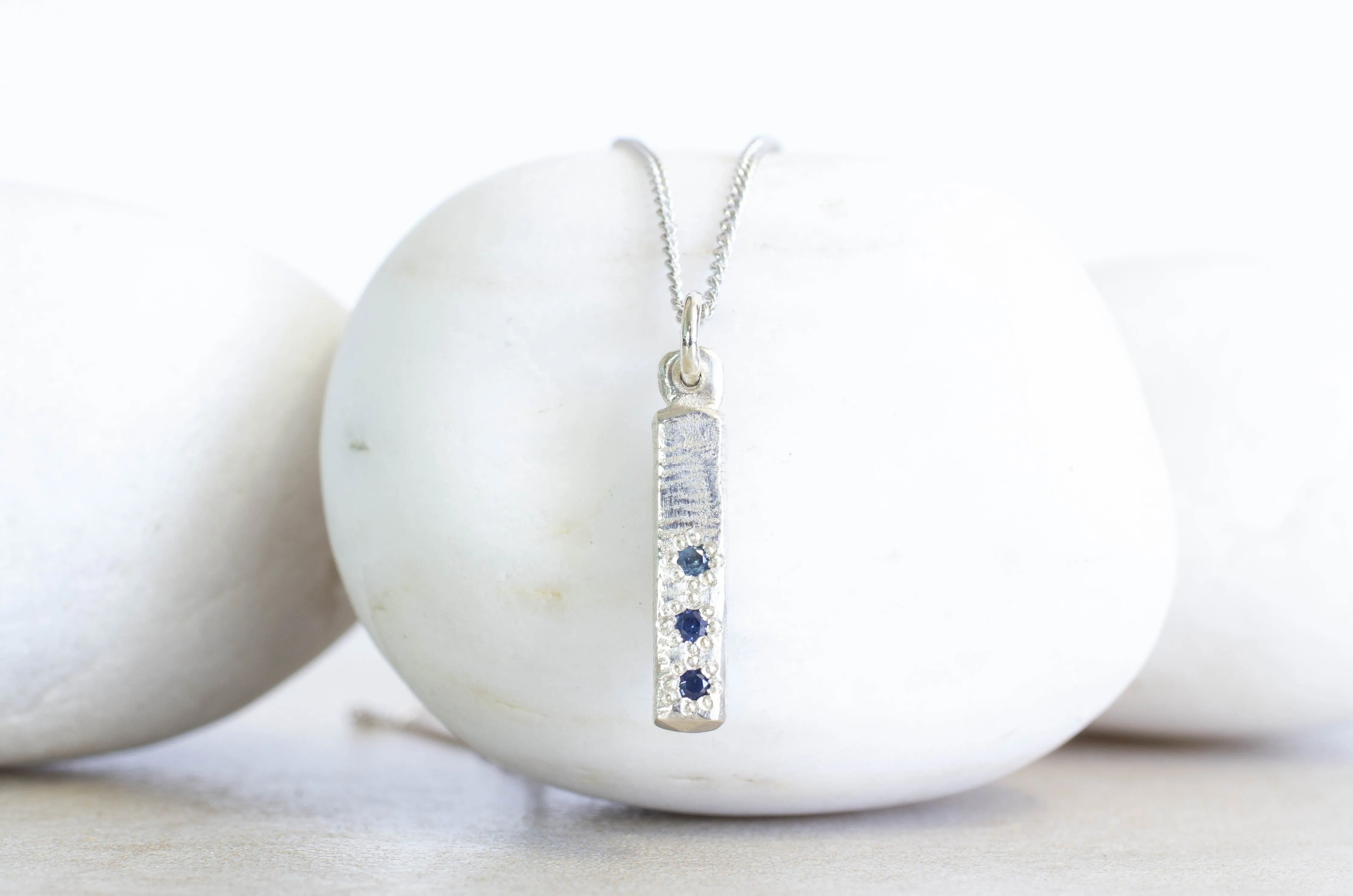 Pillar Pendant - White Gold sold by Sophie Divett Jewelry