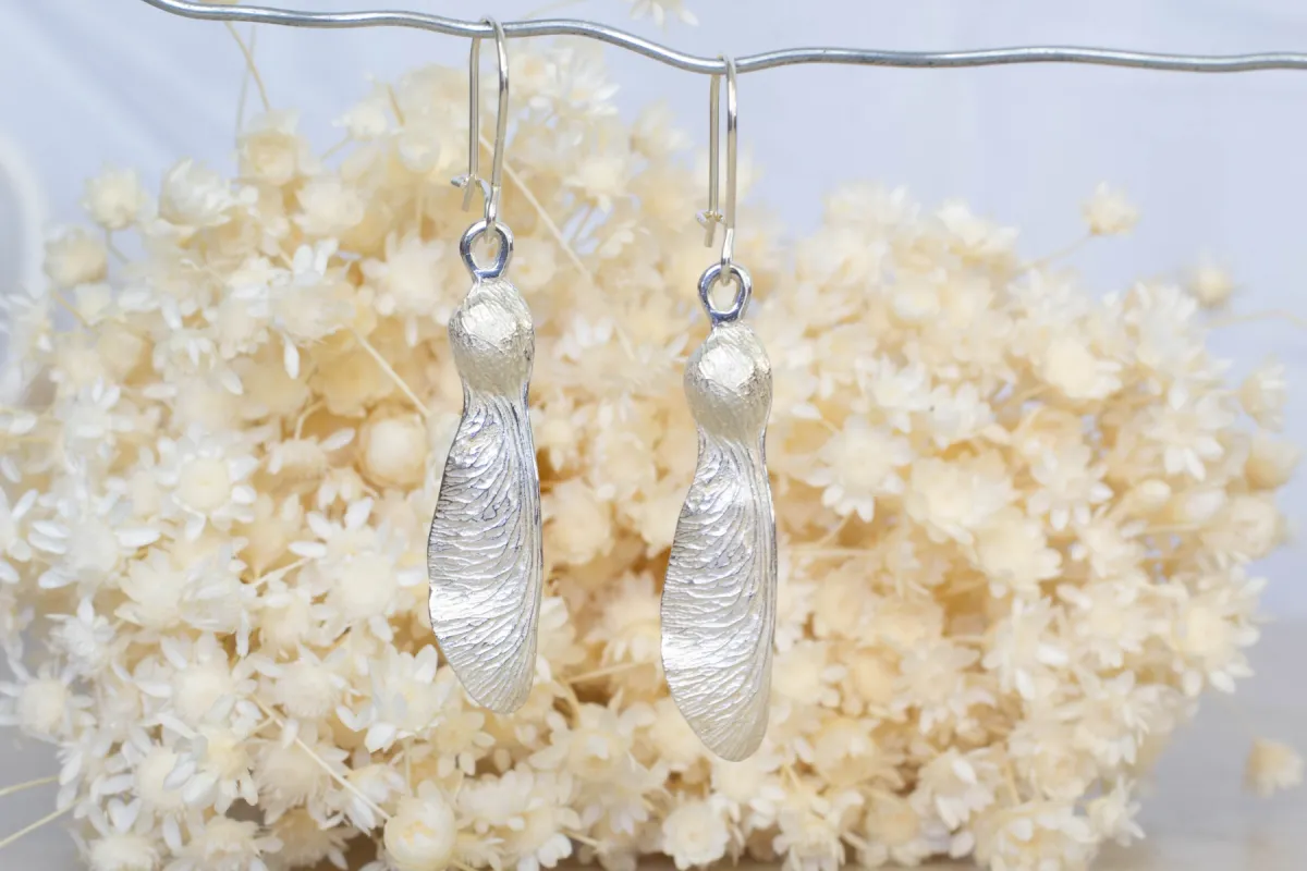 Sycamore Seed Earrings - Sterling Silver sold by Sophie Divett Jewelry