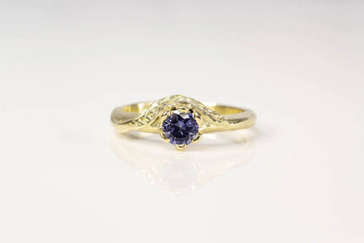 Cybele Ring - 14ct Yellow Gold with Ceylon Sapphire sold by Sophie Divett Jewelry