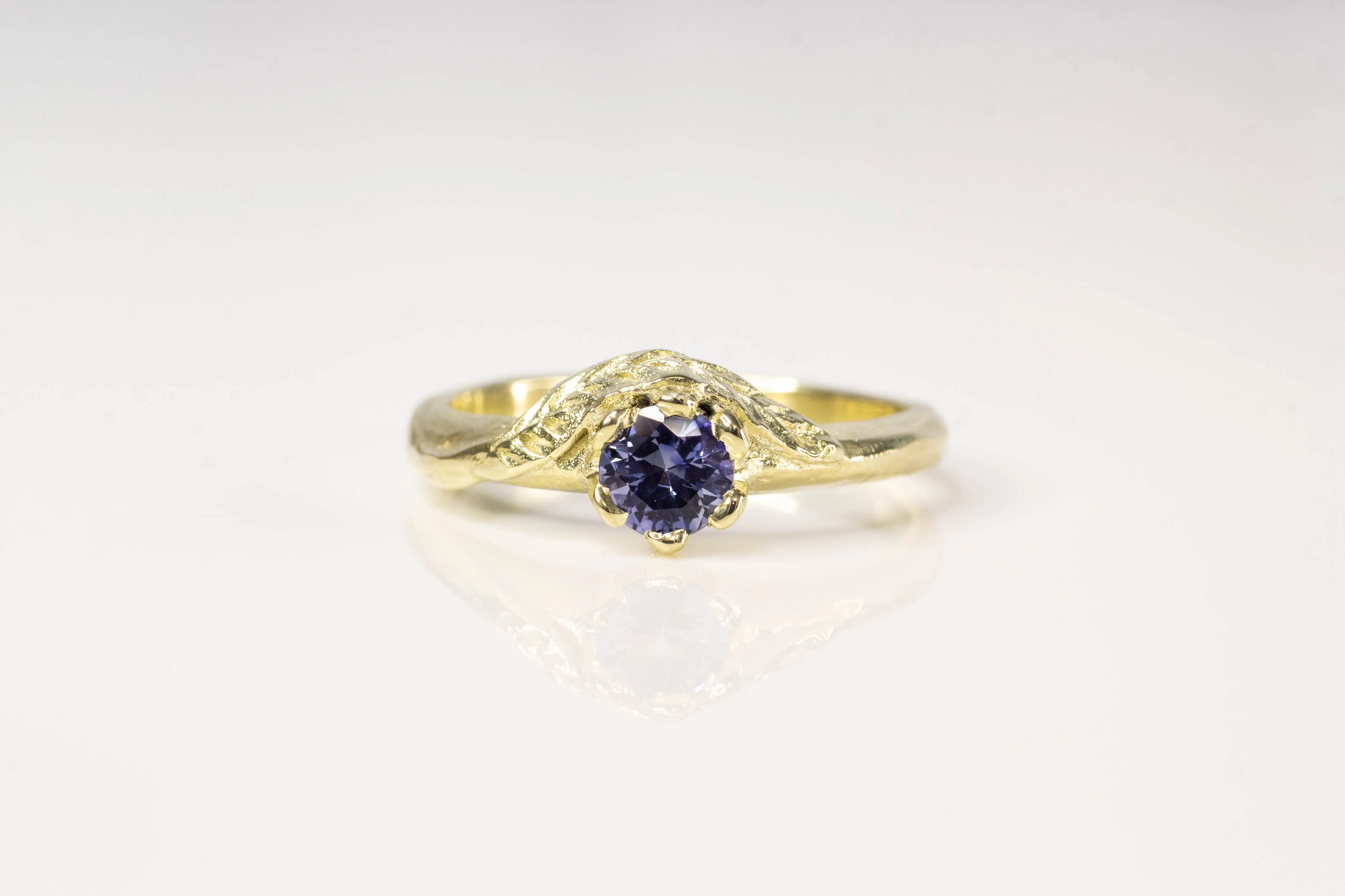 Cybele Ring - 14ct Yellow Gold with Ceylon Sapphire sold by Sophie Divett Jewelry