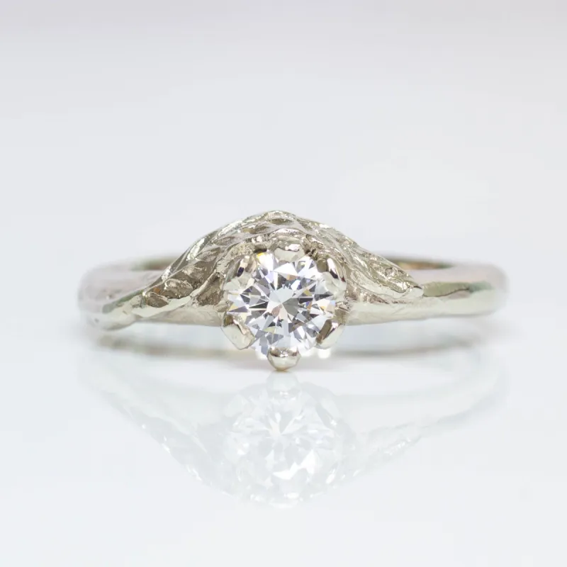 Cybele Ring - 14ct White Gold with White Recycled Diamond sold by Sophie Divett Jewelry