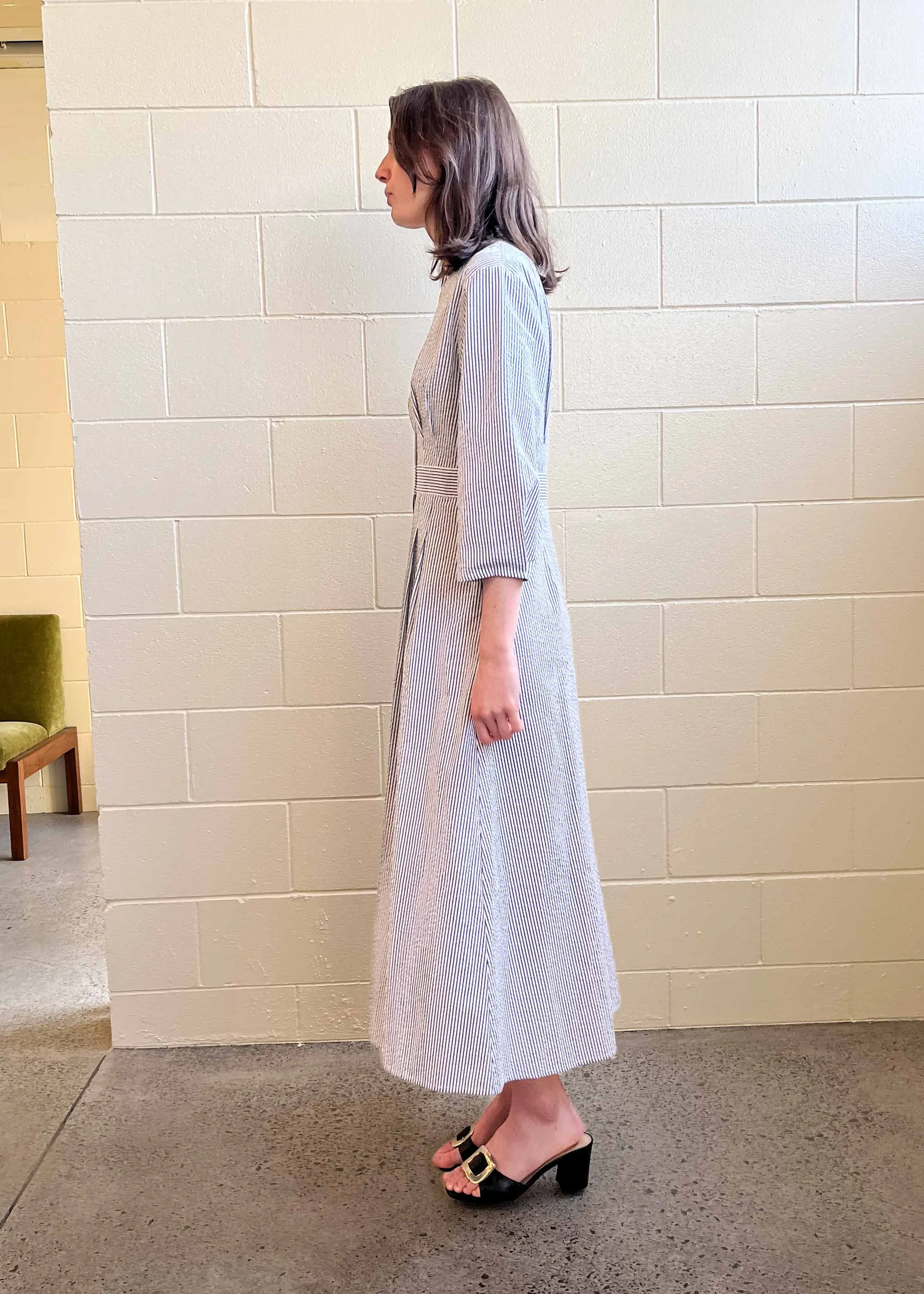 Collette Dress Seersucker Stripe (Sample) sold by Penny Sage product image thumbnail 3