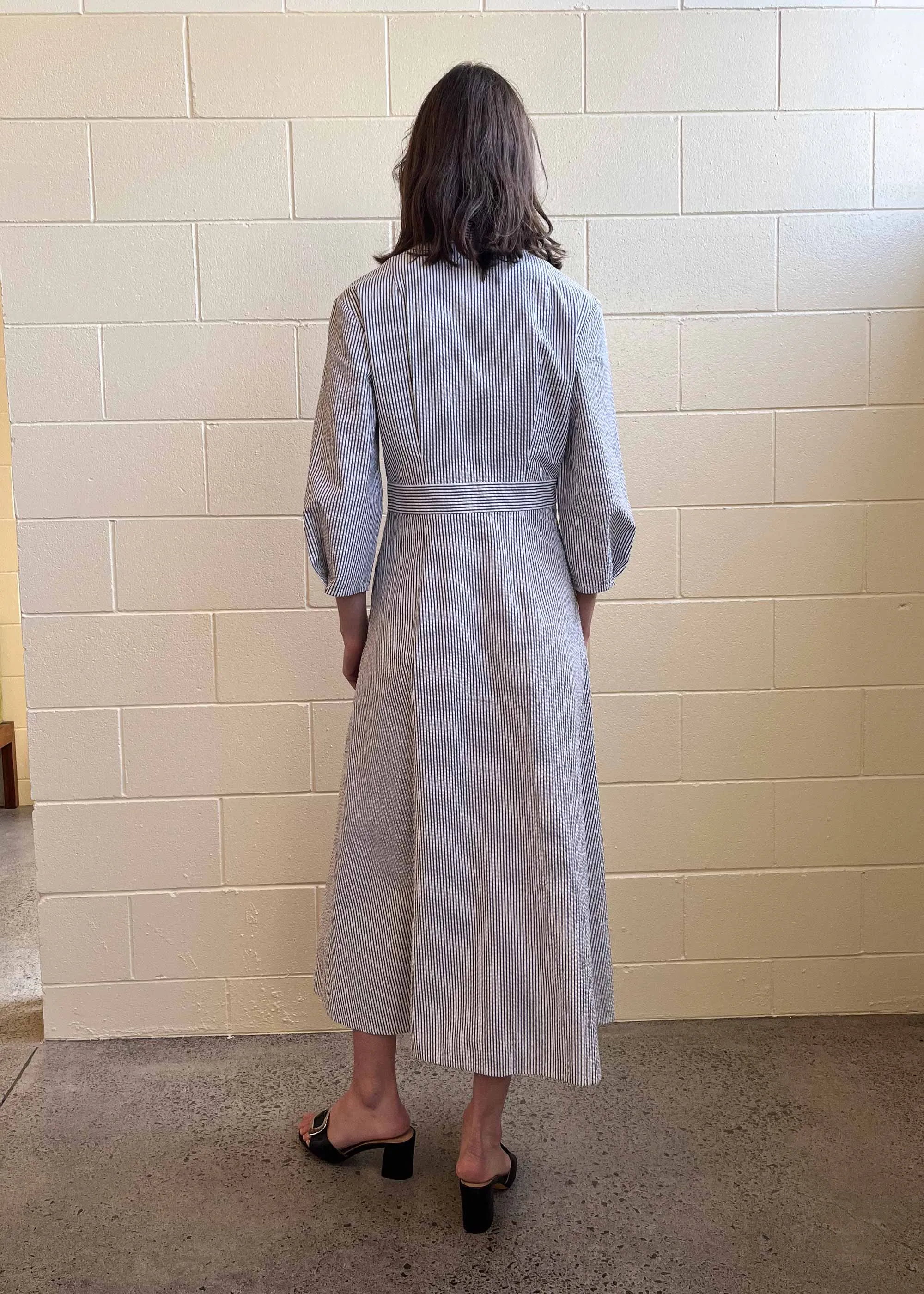 Collette Dress Seersucker Stripe (Sample) sold by Penny Sage product image thumbnail 4