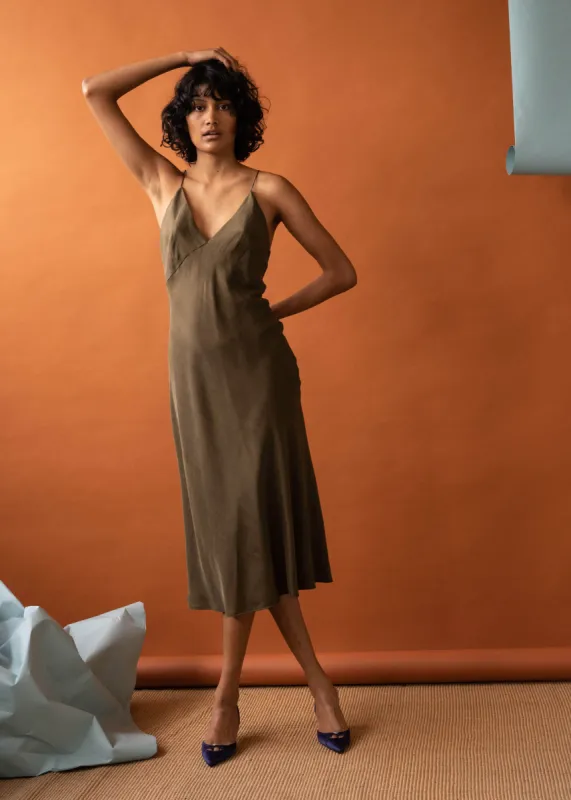 Roberta Dress (Olive) sold by Penny Sage