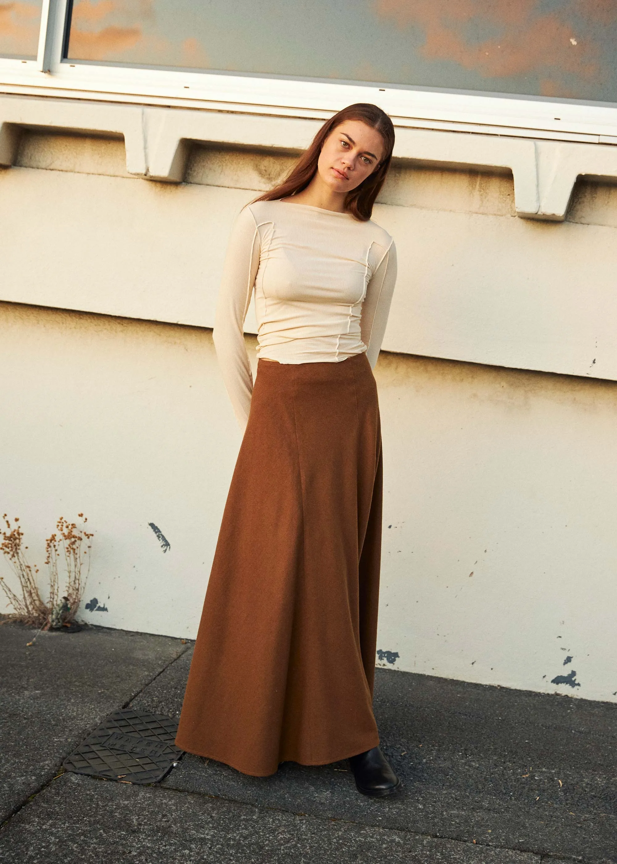 Frances Skirt (Tobacco) sold by Penny Sage