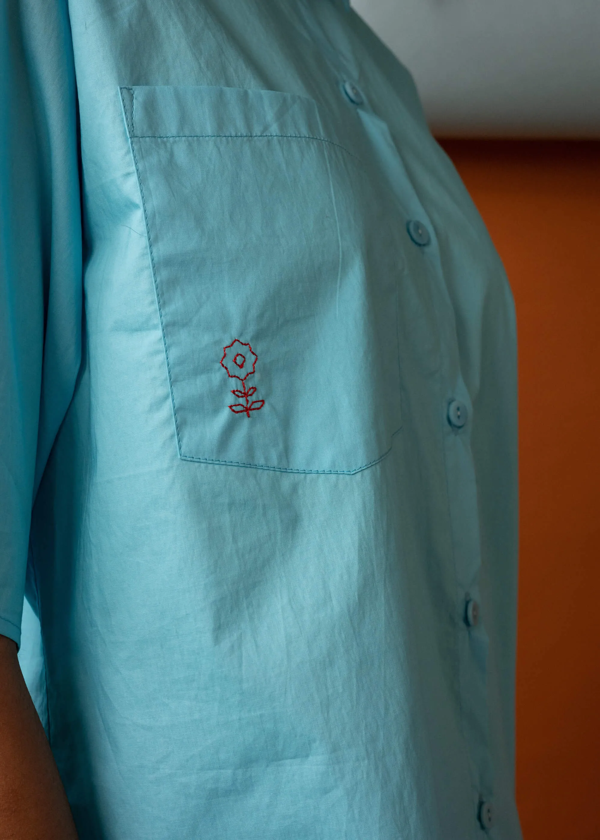 Coastal Shirt (Lagoon Flower) sold by Penny Sage product image thumbnail 5