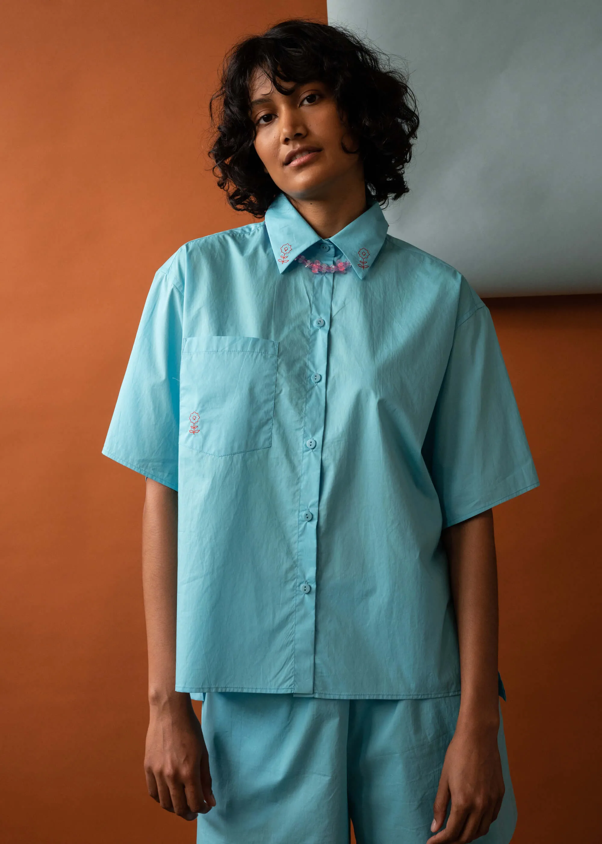 Coastal Shirt (Lagoon Flower) sold by Penny Sage