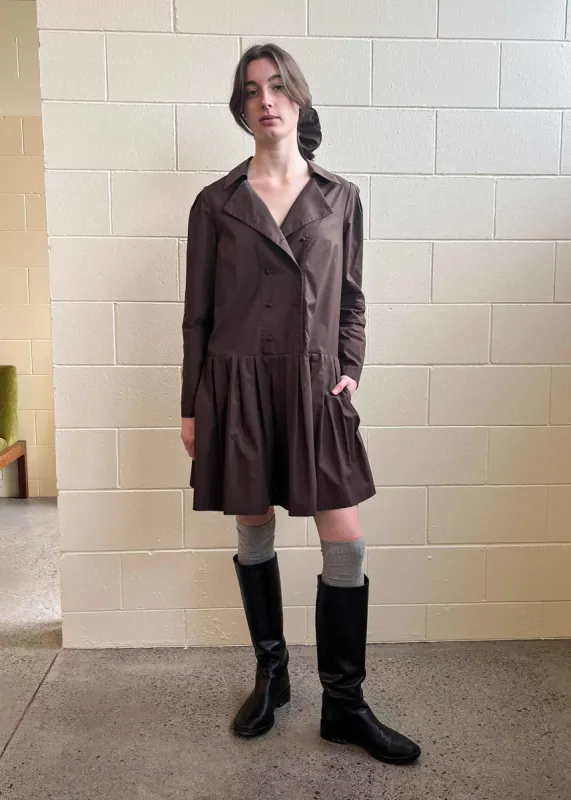 Iris Mini Dress Coffee (Sample) sold by Penny Sage
