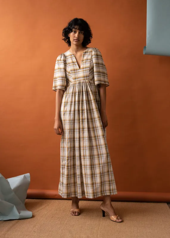 Mazzy Dress (Sandy Tartan) sold by Penny Sage