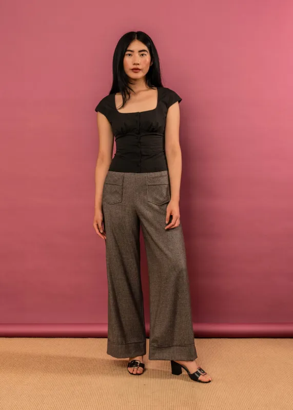 Saudade Trouser (Puppytooth) sold by Penny Sage
