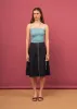Selvedge Denim Skirt (Indigo Flower) sold by Penny Sage