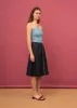 Selvedge Denim Skirt (Indigo Flower) sold by Penny Sage