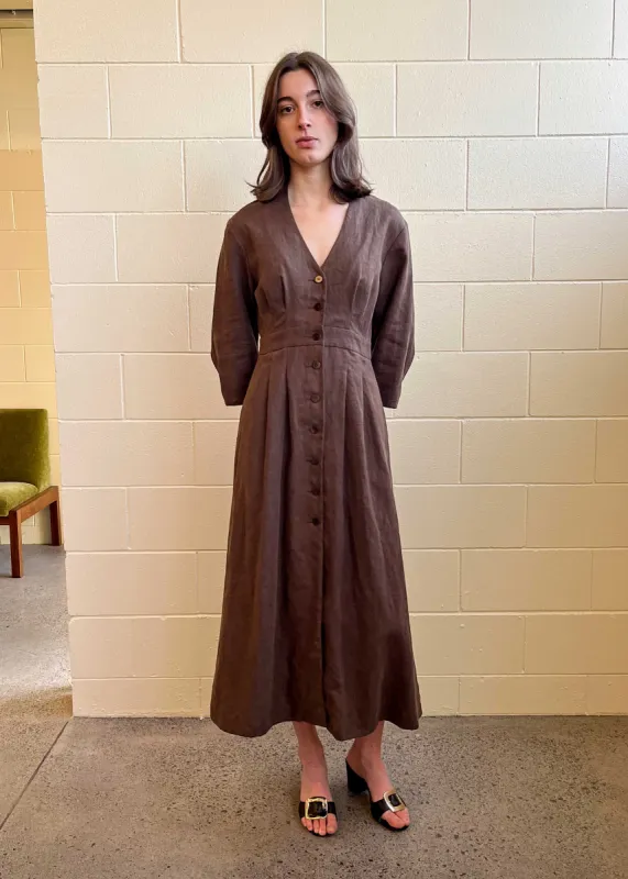 Collette Dress Brown (Sample) sold by Penny Sage