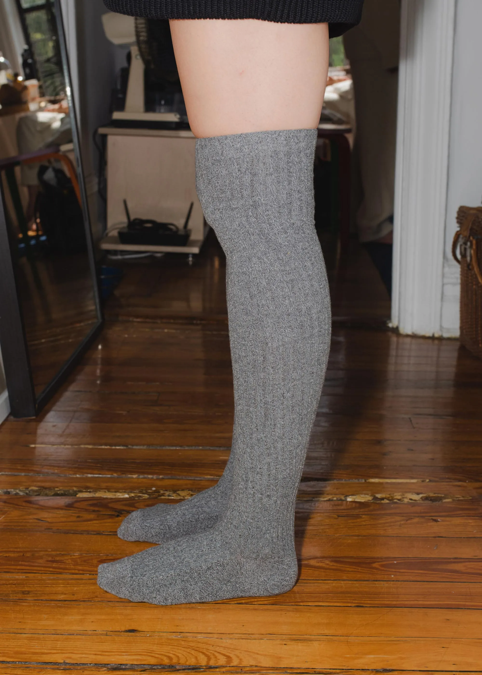 Baserange Overknee Socks (Grey Melange) sold by Penny Sage product image thumbnail 2