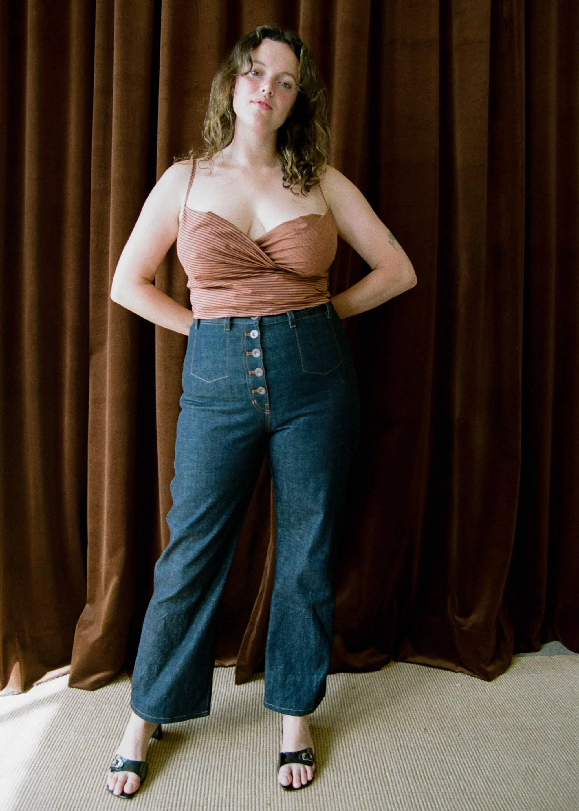 Dalton Wrap Top (Ginger Stripe) sold by Penny Sage product image thumbnail 2