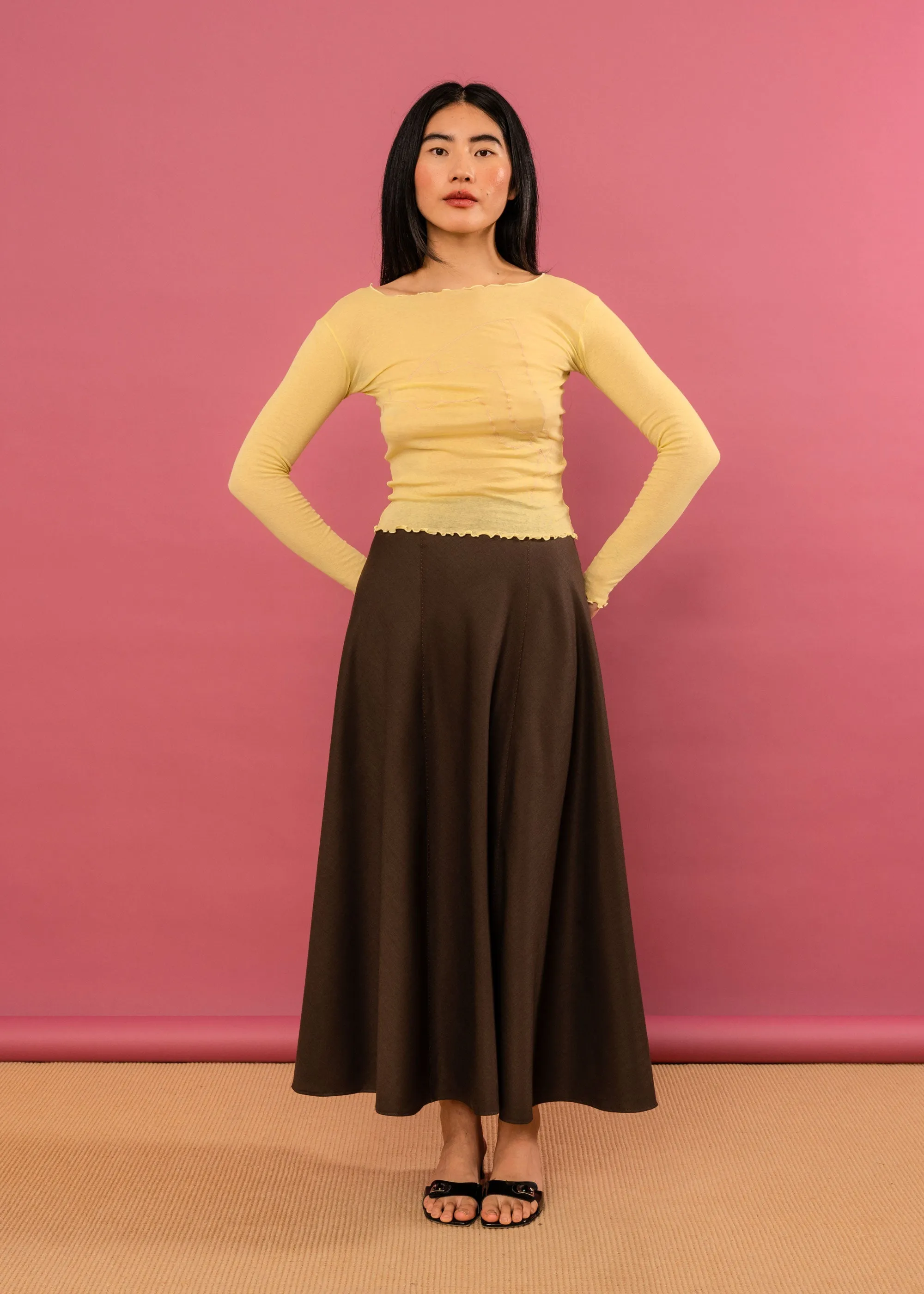 Frances Skirt (Chocolate) sold by Penny Sage