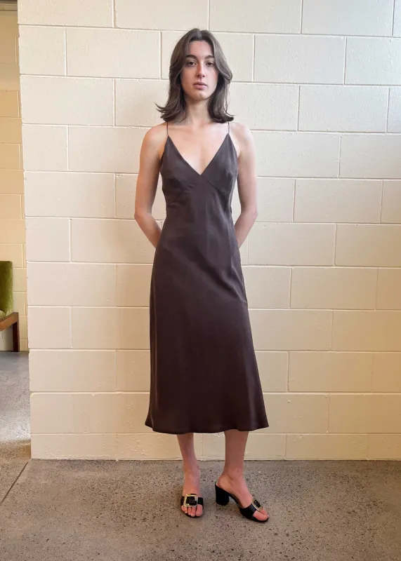 Roberta Dress Carob (Sample) sold by Penny Sage