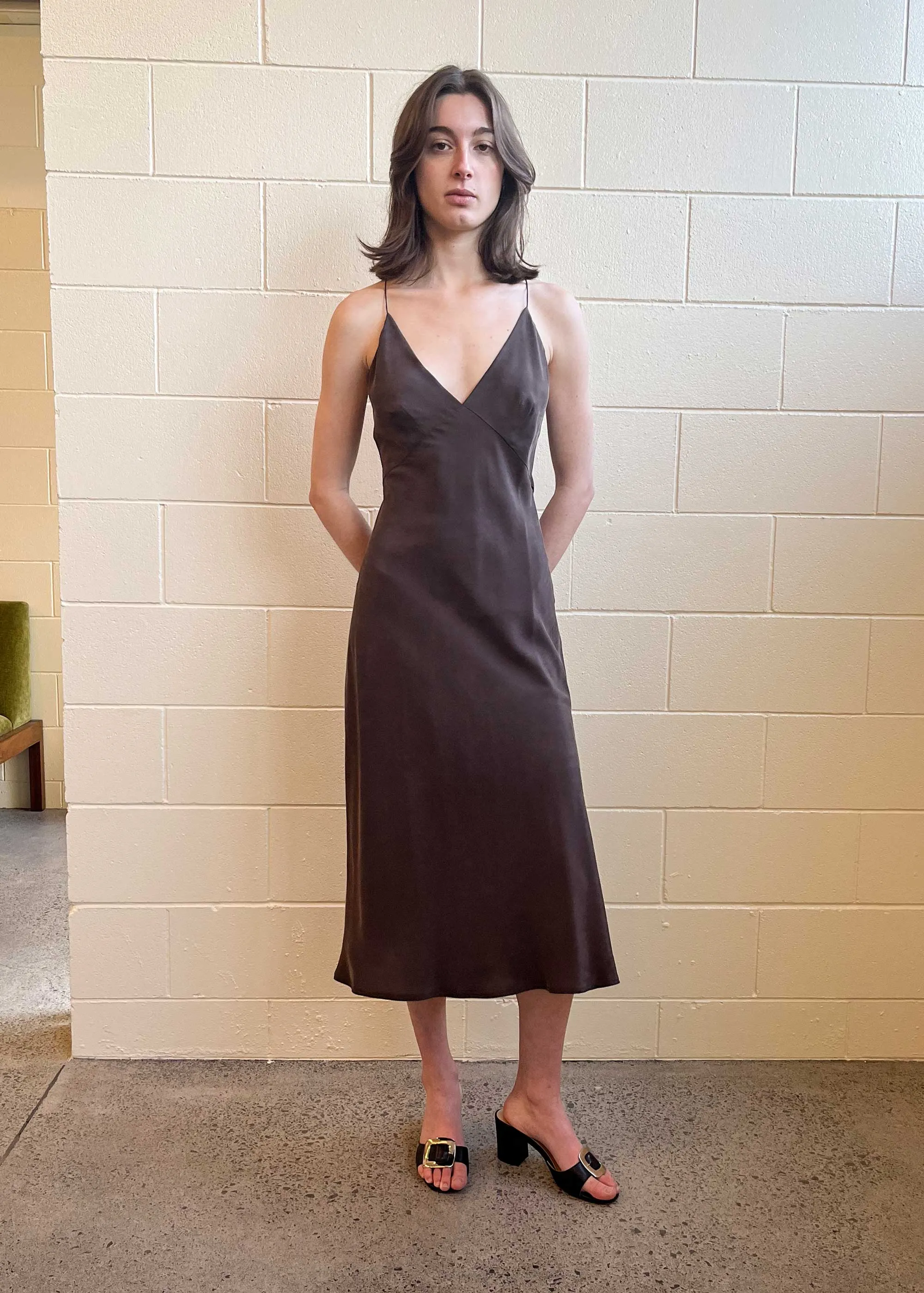 Roberta Dress Carob (Sample) sold by Penny Sage