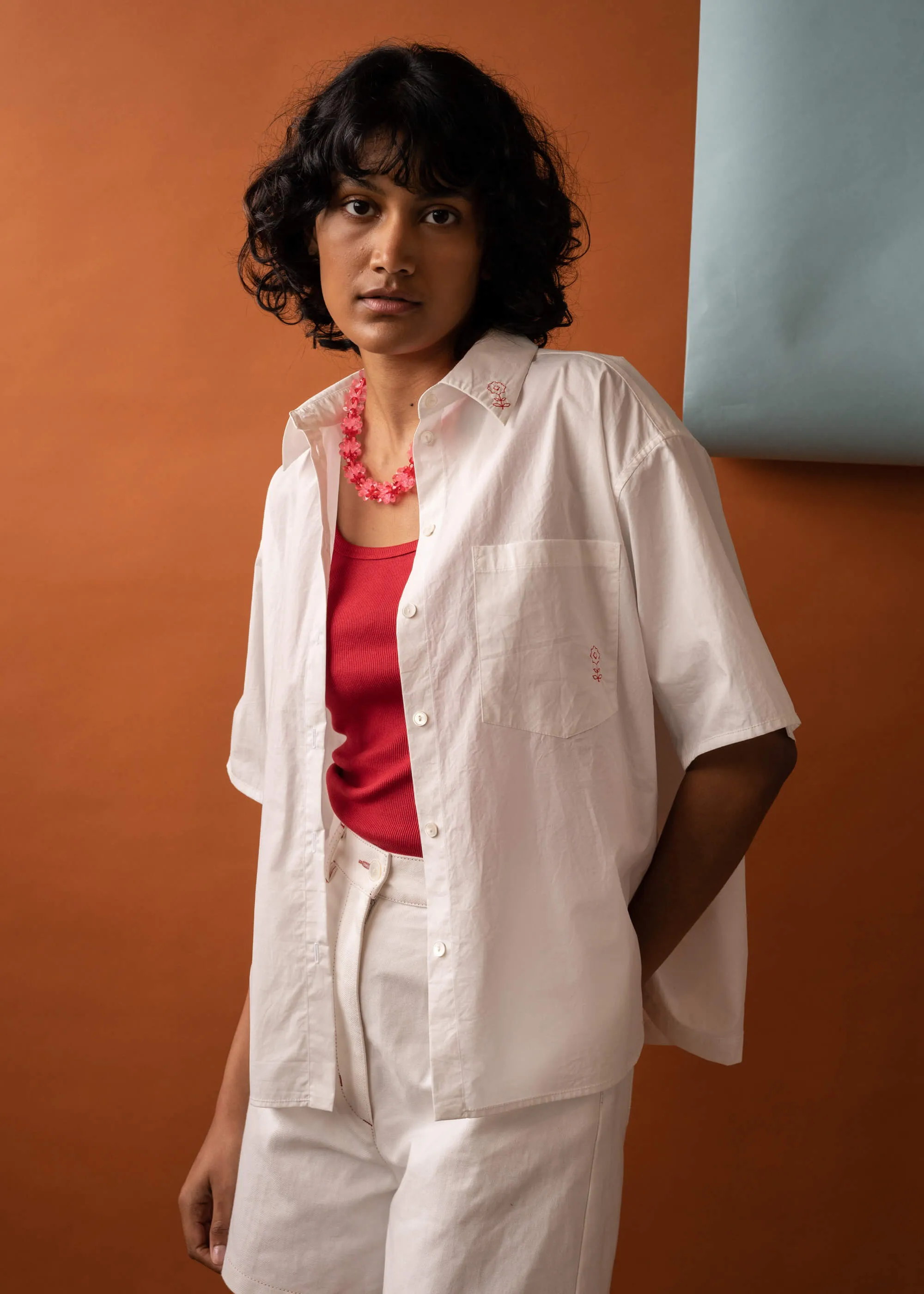 Coastal Shirt (Ivory Flower) sold by Penny Sage