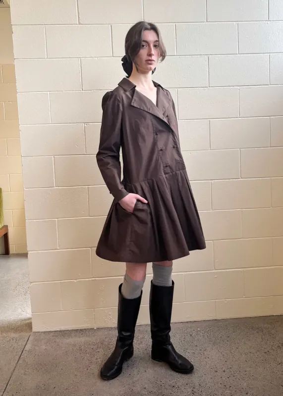 Iris Mini Dress Coffee (Archive) sold by Penny Sage