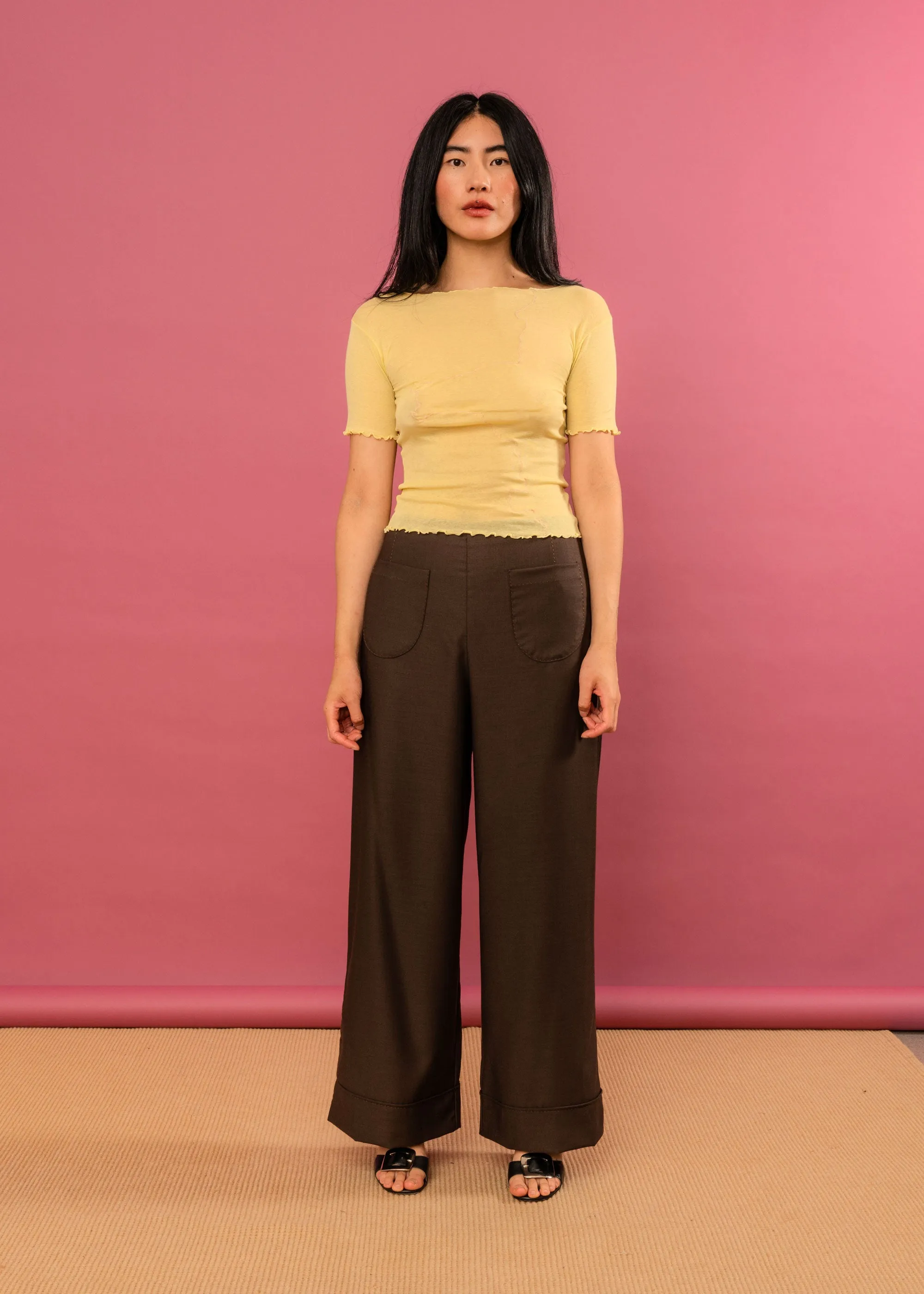 Saudade Trouser (Chocolate) sold by Penny Sage