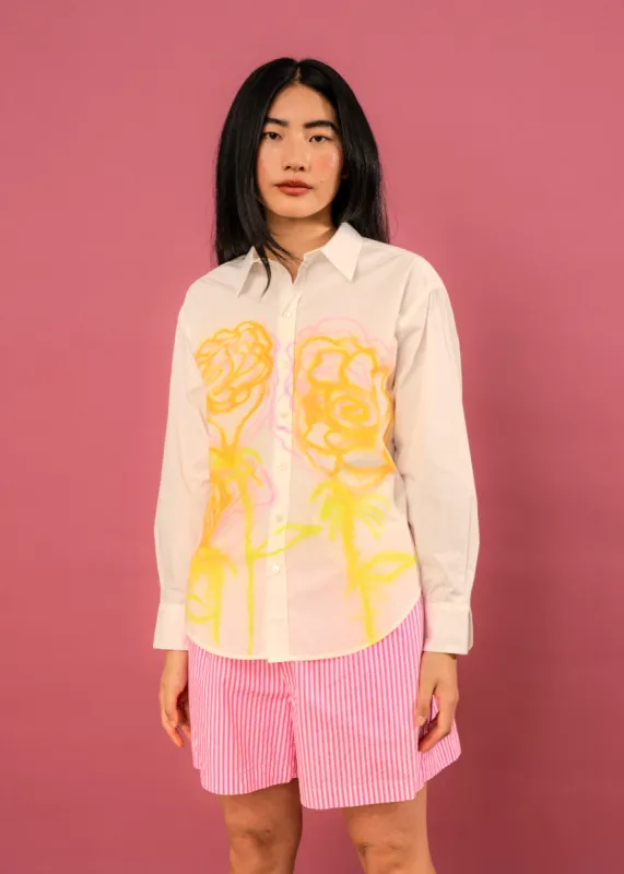 Ryder Shirt (Ivory Flower #1) sold by Penny Sage