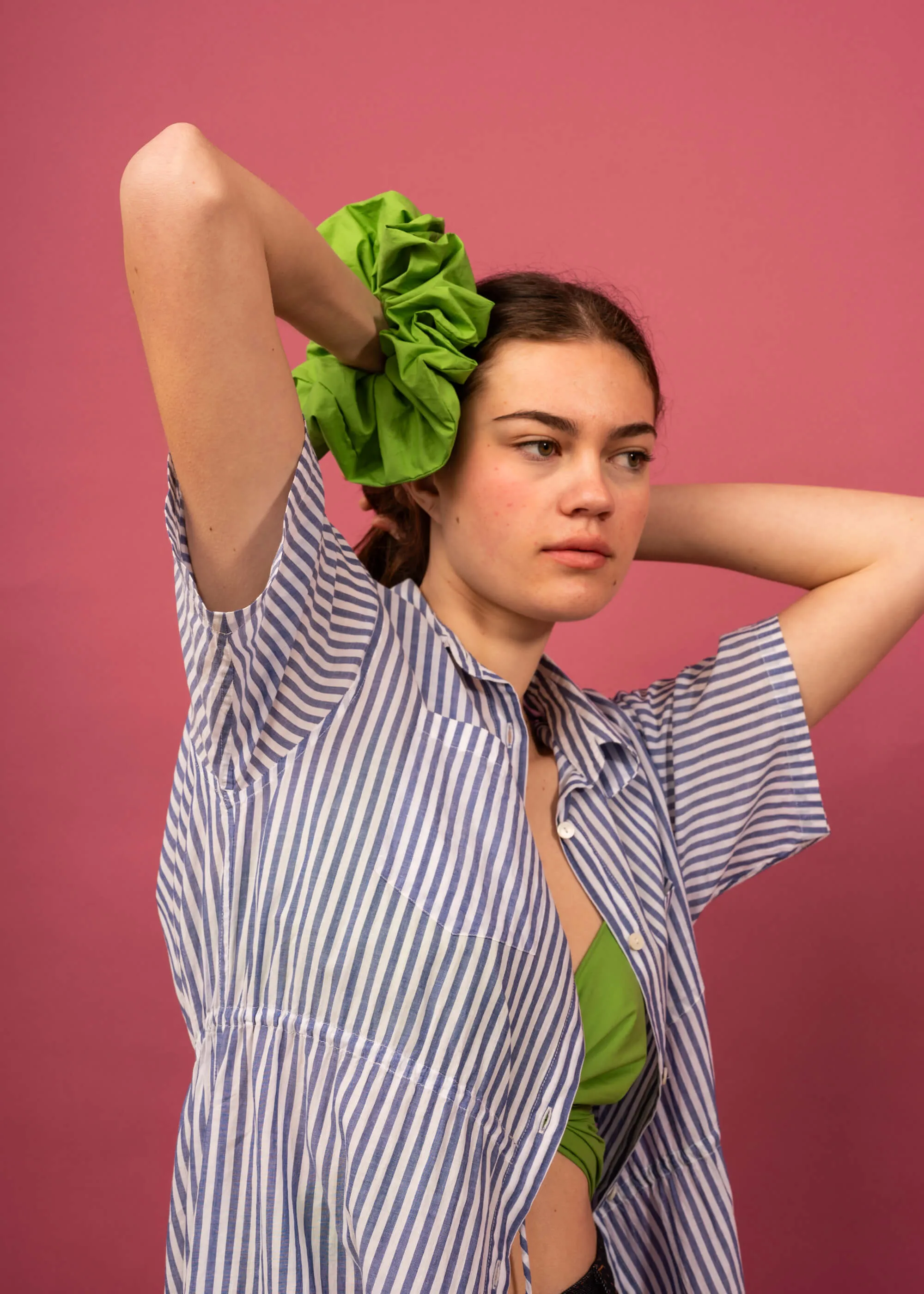 Coastal Shirt Dress (Dusky Blue Stripe) sold by Penny Sage product image thumbnail 5