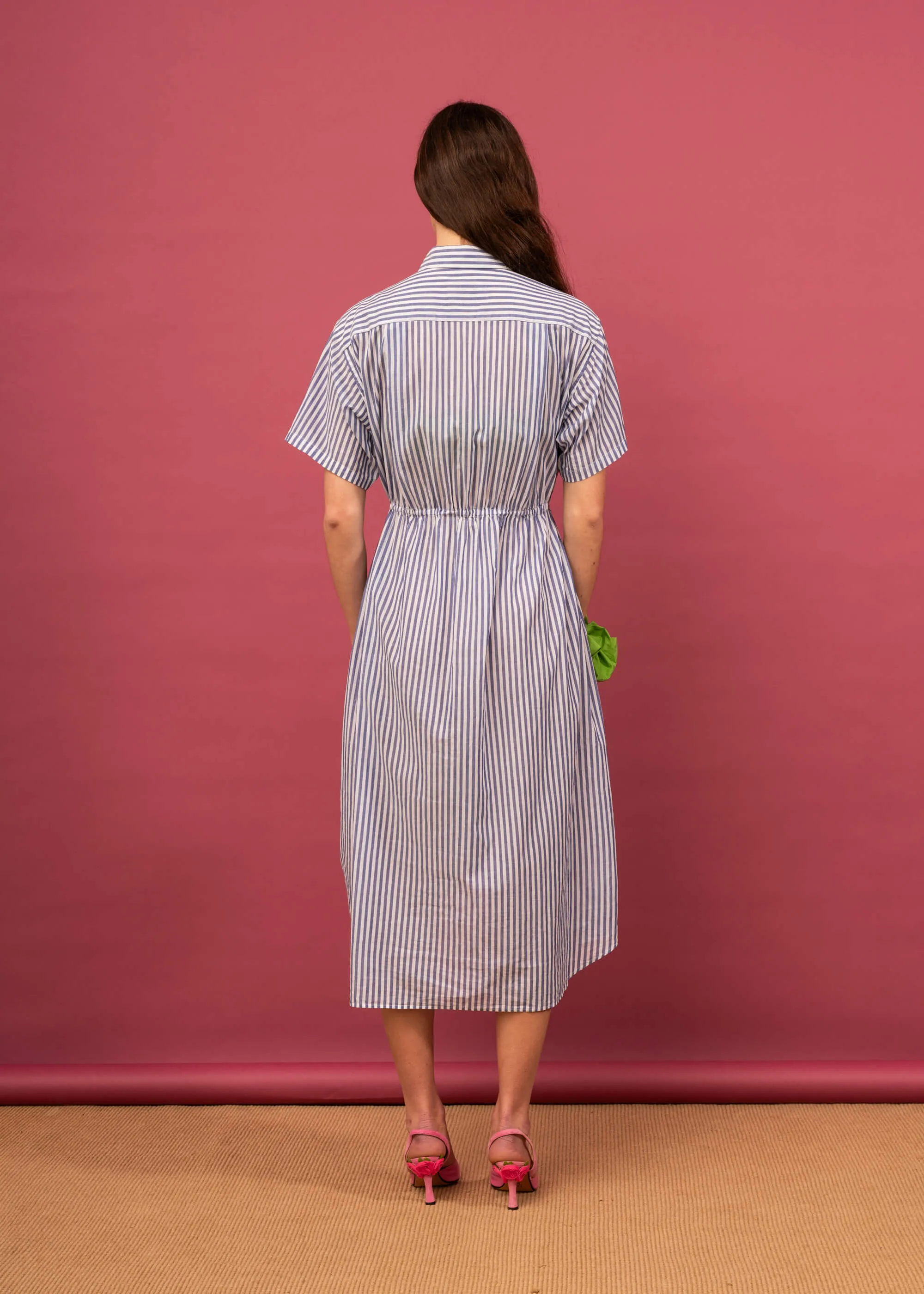 Coastal Shirt Dress (Dusky Blue Stripe) sold by Penny Sage product image thumbnail 3
