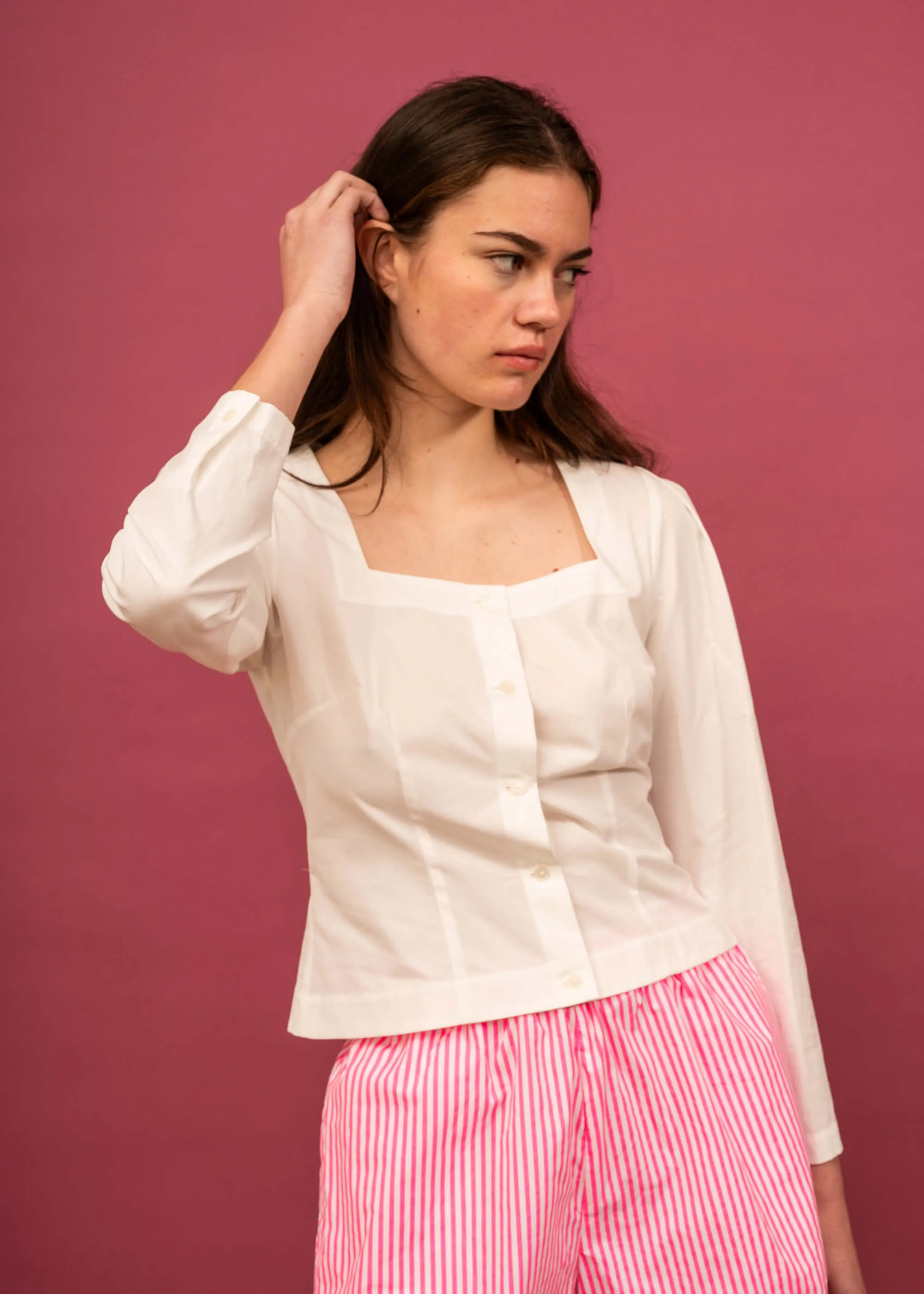 Lara Shirt (Ivory) sold by Penny Sage