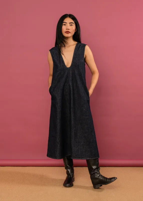 Lyrical Dress (Indigo Denim) sold by Penny Sage