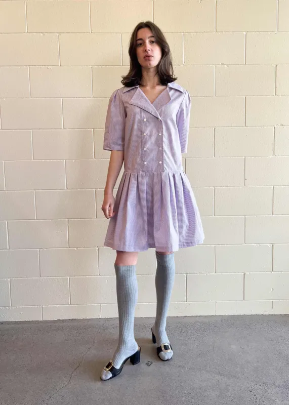 Iris Mini Dress Purple Stripe (Sample) sold by Penny Sage