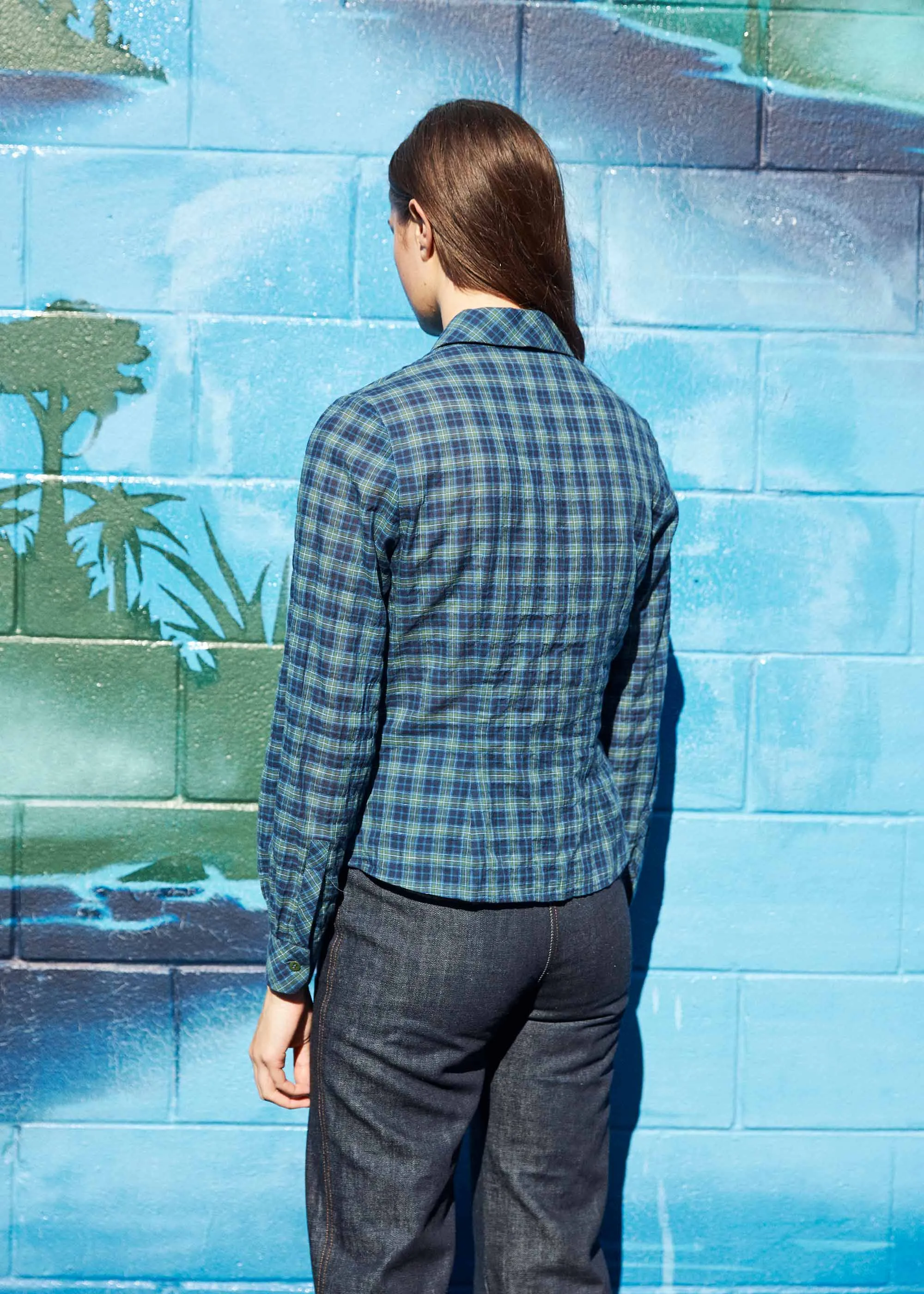 Ella Shirt (Blue Green Tartan) sold by Penny Sage product image thumbnail 3