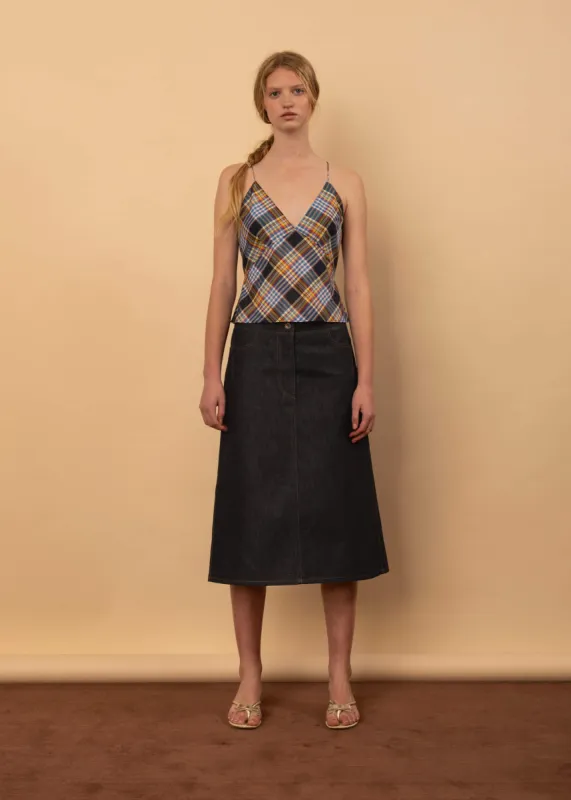 Tom Skirt (Indigo Denim) sold by Penny Sage