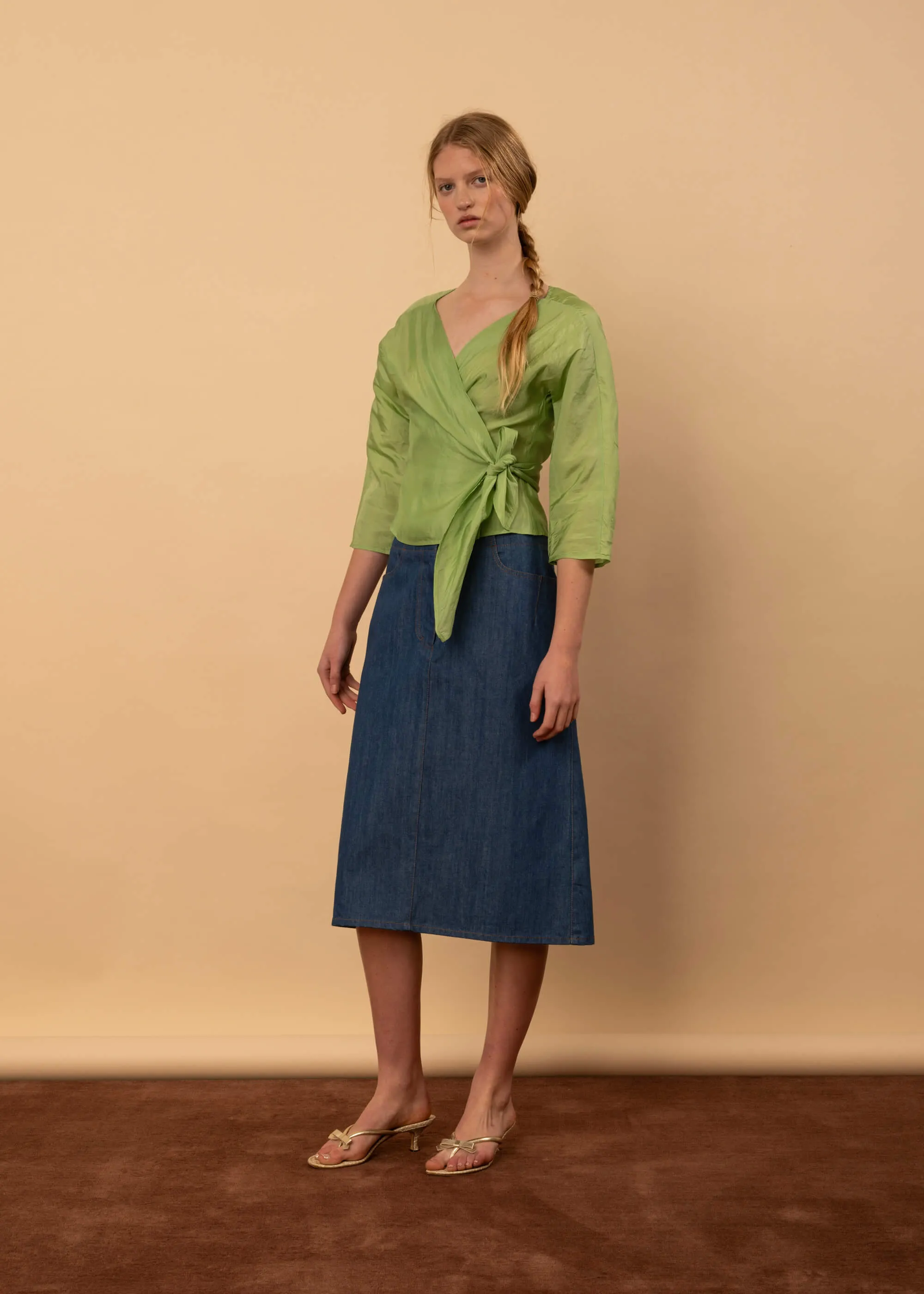 Tom Skirt (Blue Denim) sold by Penny Sage