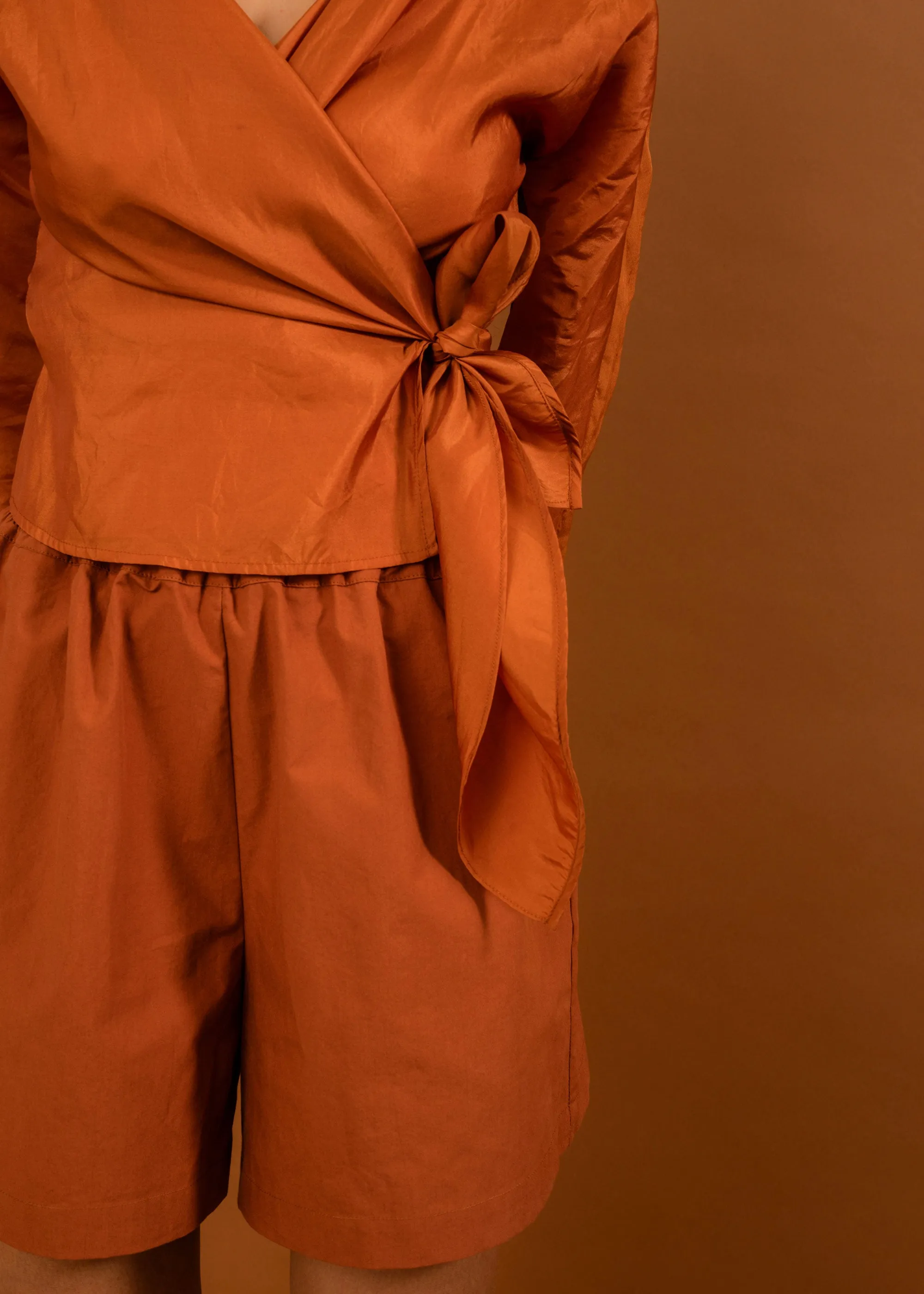 Rosa Wrap Top (Cinnamon) sold by Penny Sage product image thumbnail 5
