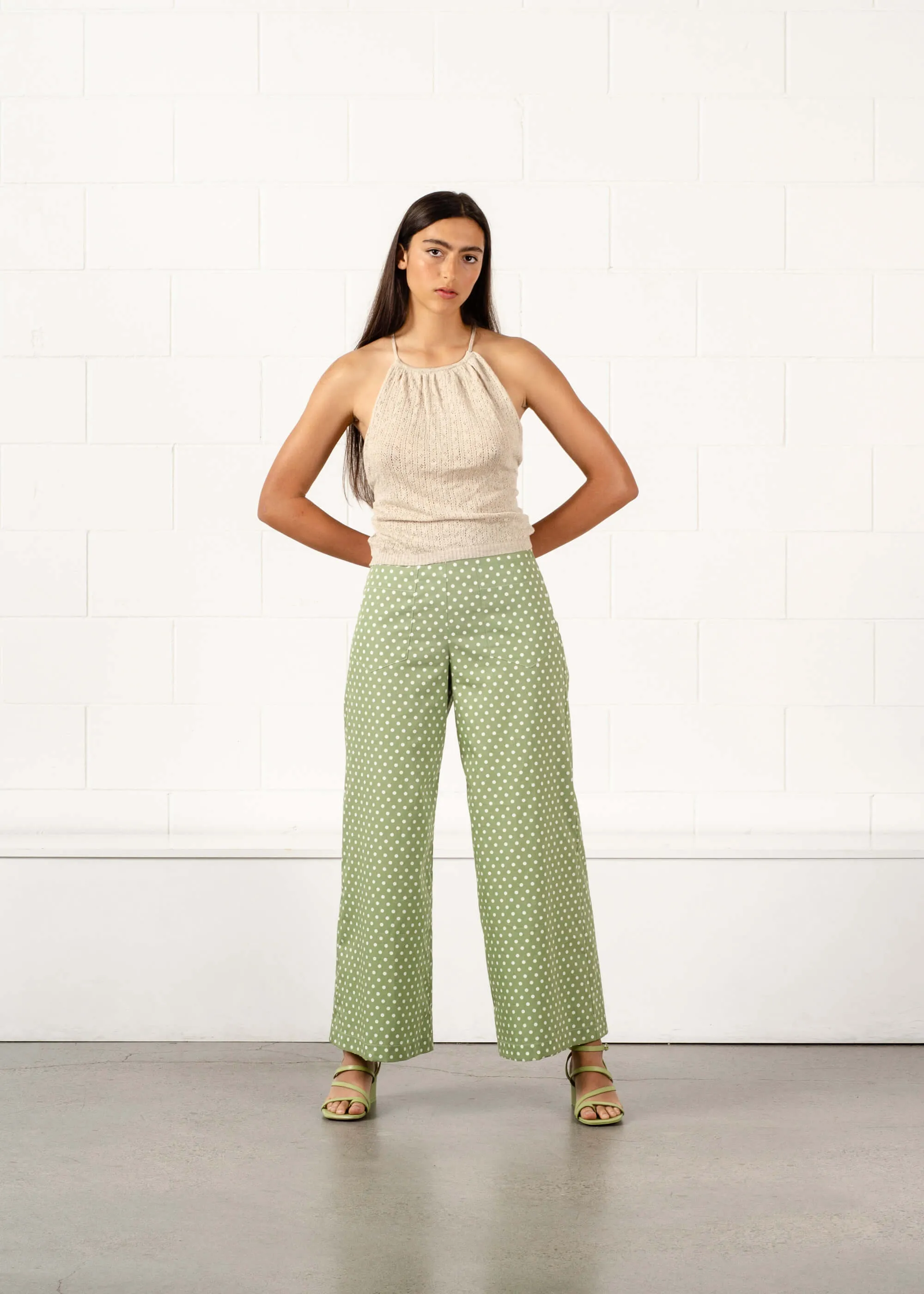 Flaneur Trouser (Sage Polka Dot) sold by Penny Sage product image thumbnail 2