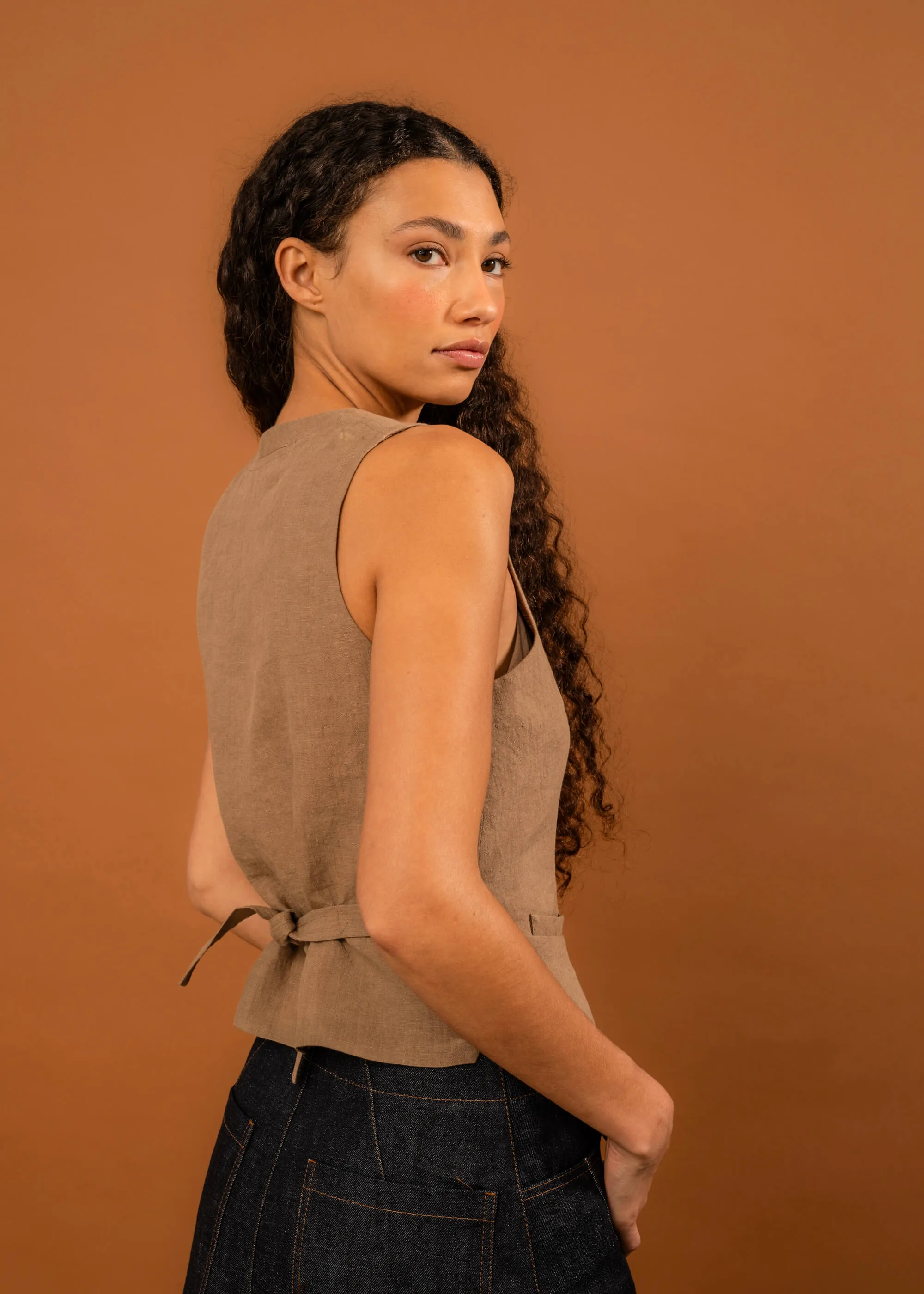 Marnie Waistcoat (Biscuit) sold by Penny Sage product image thumbnail 4