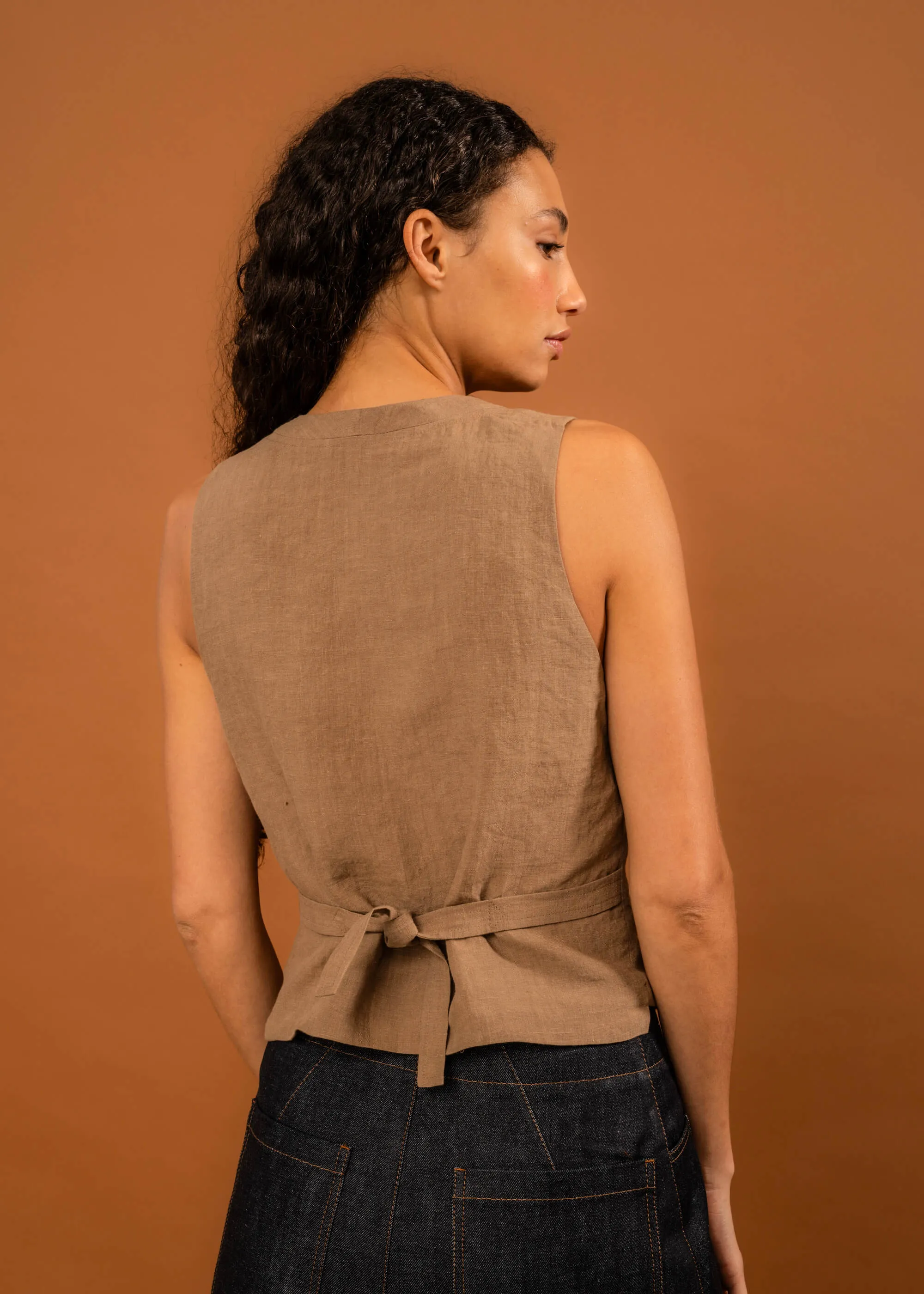 Marnie Waistcoat (Biscuit) sold by Penny Sage product image thumbnail 3