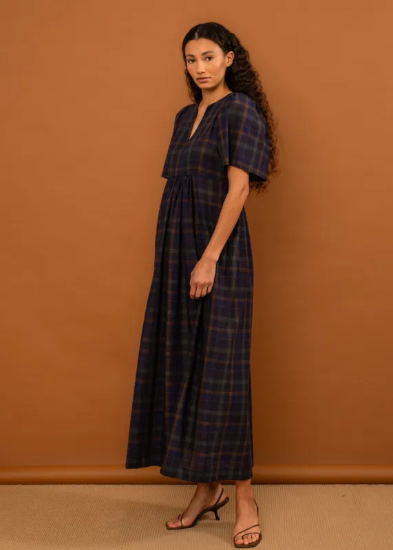 Mazzy Dress (Midnight Forest Tartan) sold by Penny Sage